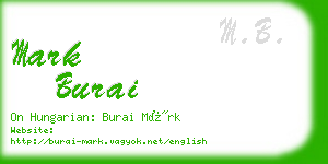 mark burai business card